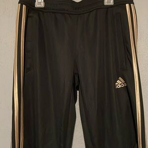 Adidas Black and Gold track Pants